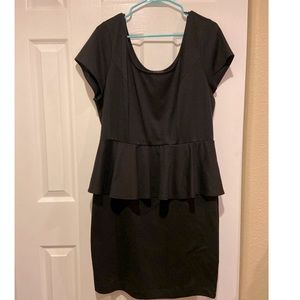 Forever 21 Black Peplum BodyCon Size 2X